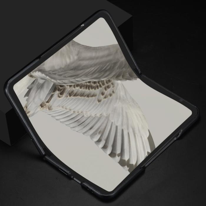 LC.imeeke - LC.IMEEKE Google Pixel Fold Fodral Äkta läder - Svart