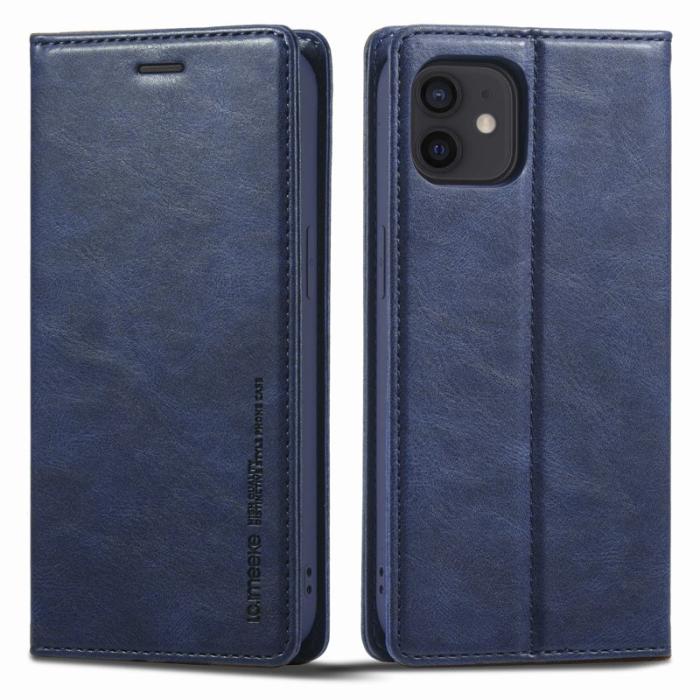 LC.imeeke - LC.IMEEKE iPhone 11 Fodral PU Läder - Blå