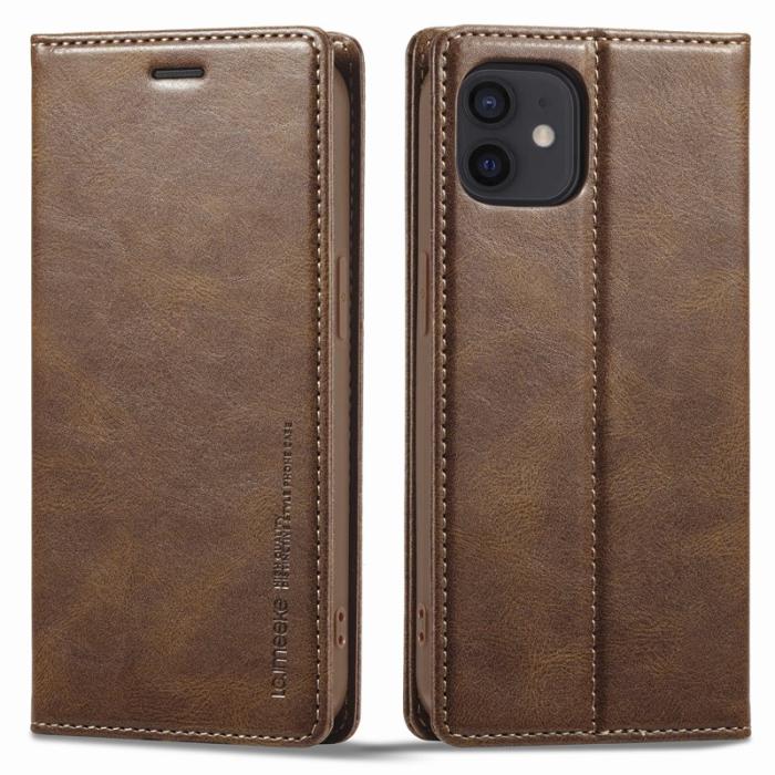 LC.imeeke - LC.IMEEKE iPhone 11 Fodral PU Läder - Brun