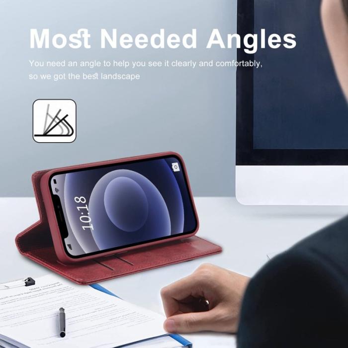 LC.imeeke - LC.IMEEKE iPhone 11 Fodral PU Läder - Röd