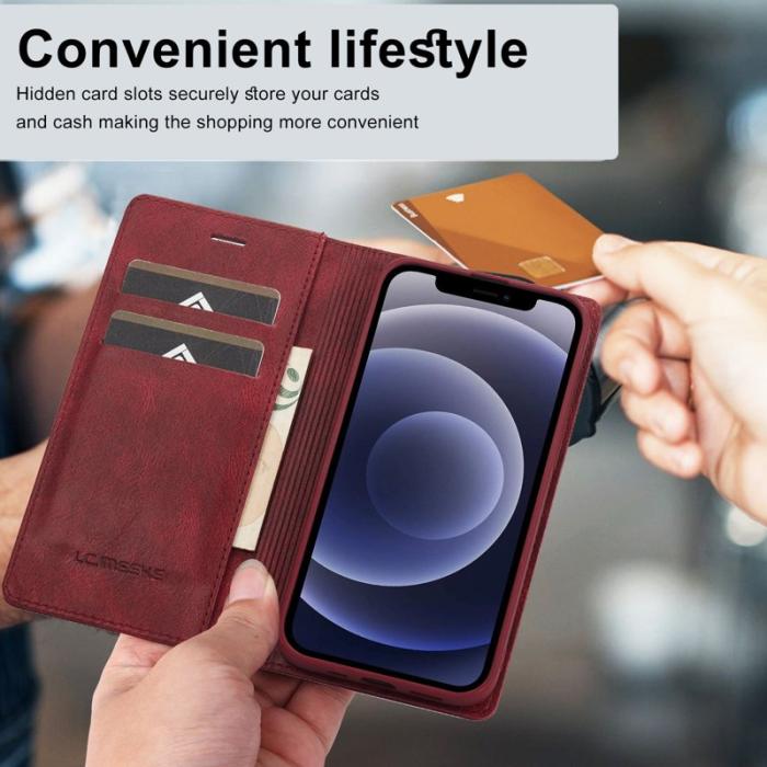 LC.imeeke - LC.IMEEKE iPhone 11 Fodral PU Läder - Röd