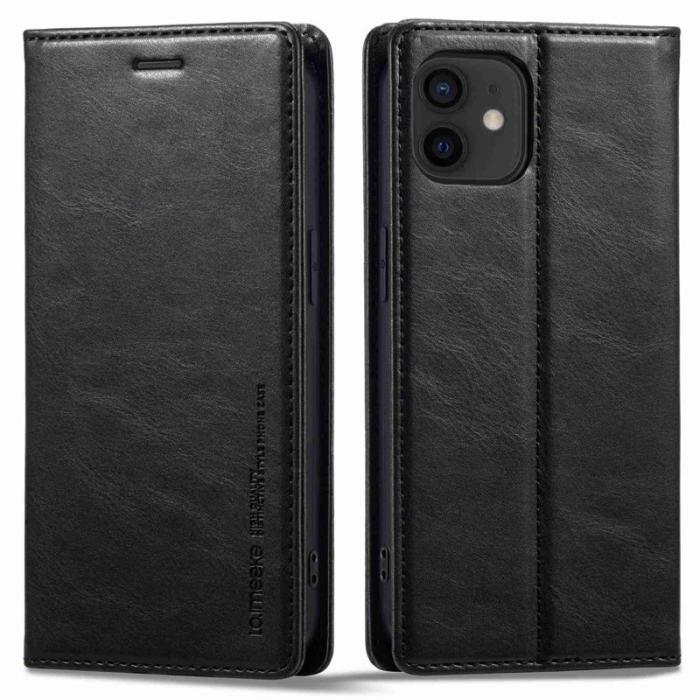 LC.imeeke - LC.IMEEKE iPhone 11 Fodral PU Läder - Svart