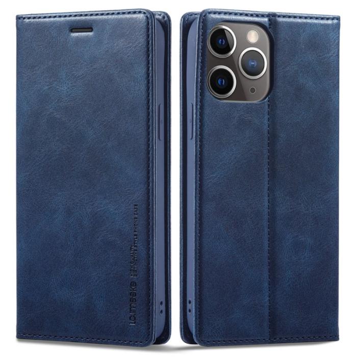 LC.imeeke - LC.IMEEKE iPhone 11 Pro Fodral Äkta läder - Blå