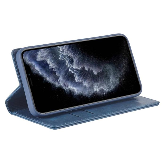 LC.imeeke - LC.IMEEKE iPhone 11 Pro Fodral Äkta läder - Blå