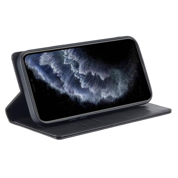 LC.imeeke - LC.IMEEKE iPhone 11 Pro Fodral Äkta läder - Svart