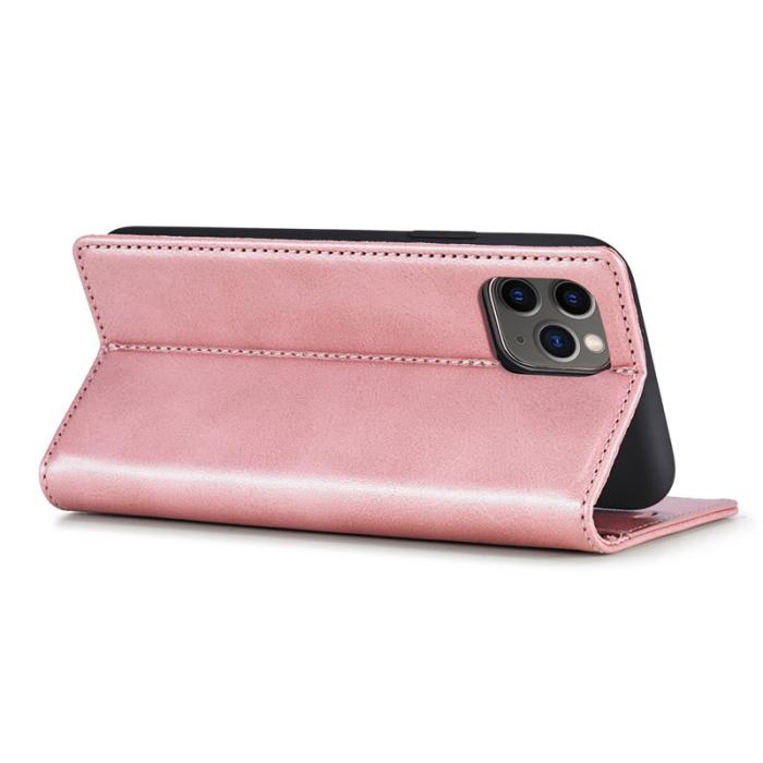 LC.imeeke - LC.IMEEKE iPhone 11 Pro Max Fodral Äkta läder - Rose Gold