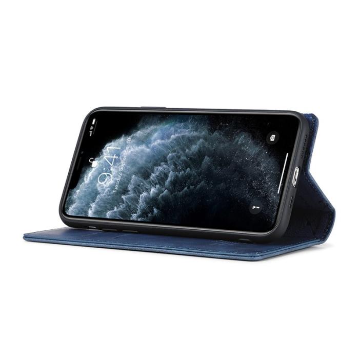 LC.imeeke - LC.IMEEKE iPhone 11 Pro Max Fodral i Äkta läder - Blå