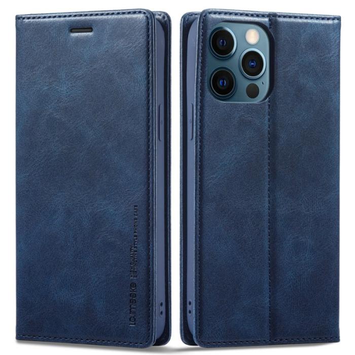 LC.imeeke - LC.IMEEKE iPhone 12 / 12 Pro Fodral PU Läder - Blå