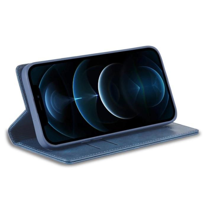 LC.imeeke - LC.IMEEKE iPhone 12 / 12 Pro Fodral PU Läder - Blå