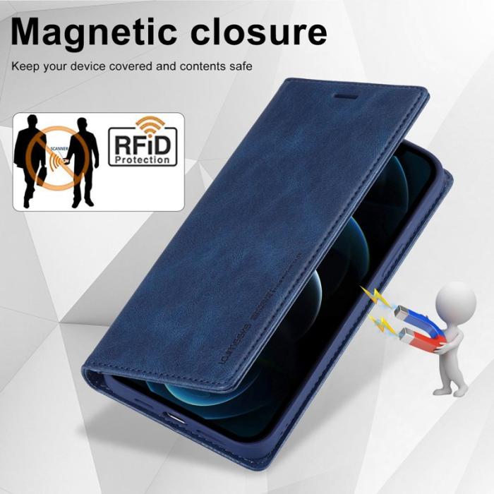 LC.imeeke - LC.IMEEKE iPhone 12 / 12 Pro Fodral PU Läder - Blå