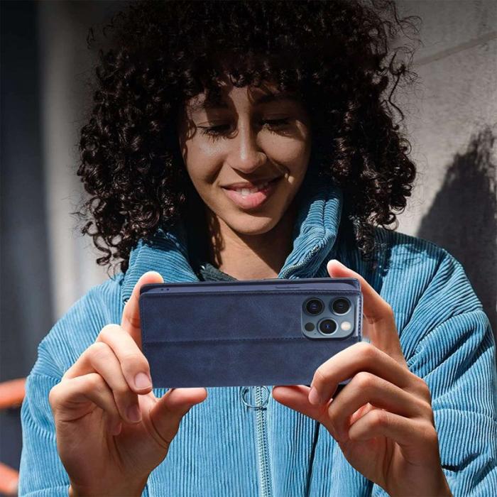 LC.imeeke - LC.IMEEKE iPhone 12 / 12 Pro Fodral PU Läder - Blå