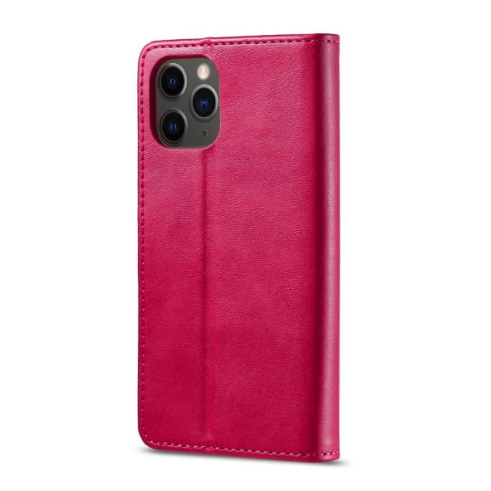 LC.imeeke - LC.IMEEKE iPhone 12 Fodral Äkta läder - Röd