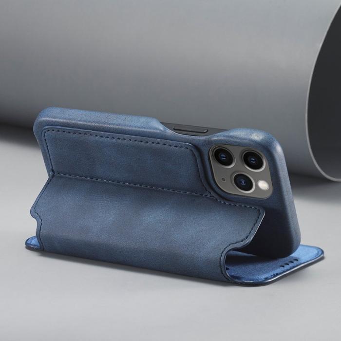 LC.imeeke - LC.IMEEKE iPhone 12 mini Fodral i Äkta läder - Blå
