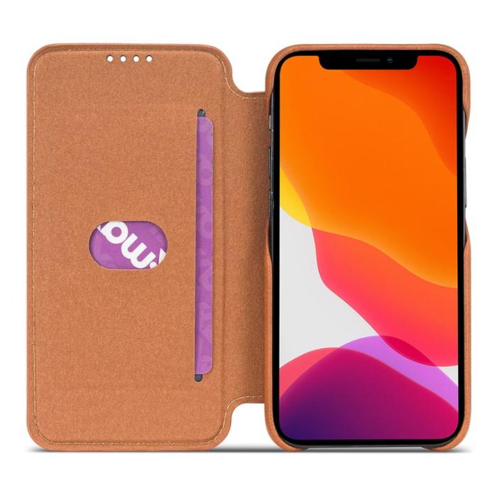 LC.imeeke - LC.IMEEKE iPhone 12 mini Fodral i Äkta läder - Brun