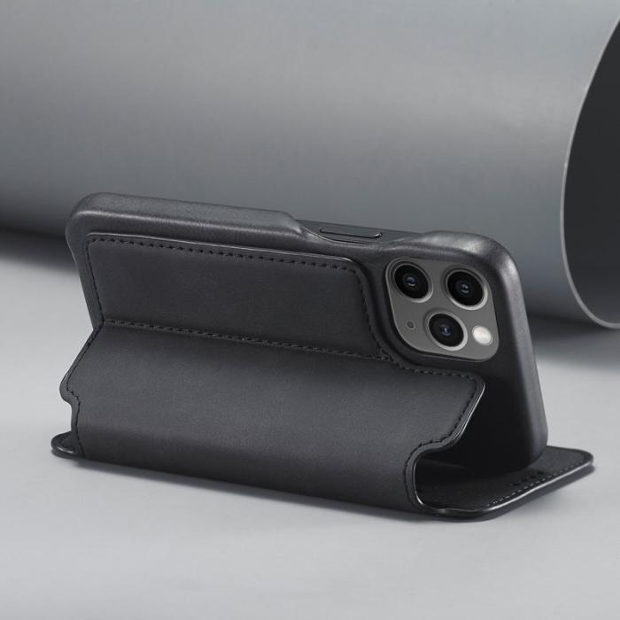 LC.imeeke - LC.IMEEKE iPhone 12 mini Fodral i Retro Stil - Äkta läder - Svart