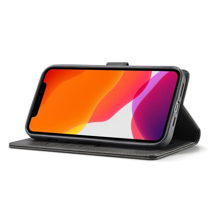 LC.imeeke - LC.IMEEKE iPhone 12 mini Skal Äkta läder - Grå