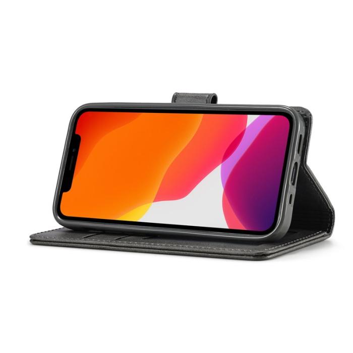 LC.imeeke - LC.IMEEKE iPhone 12 Pro Max Fodral Äkta läder - Grå