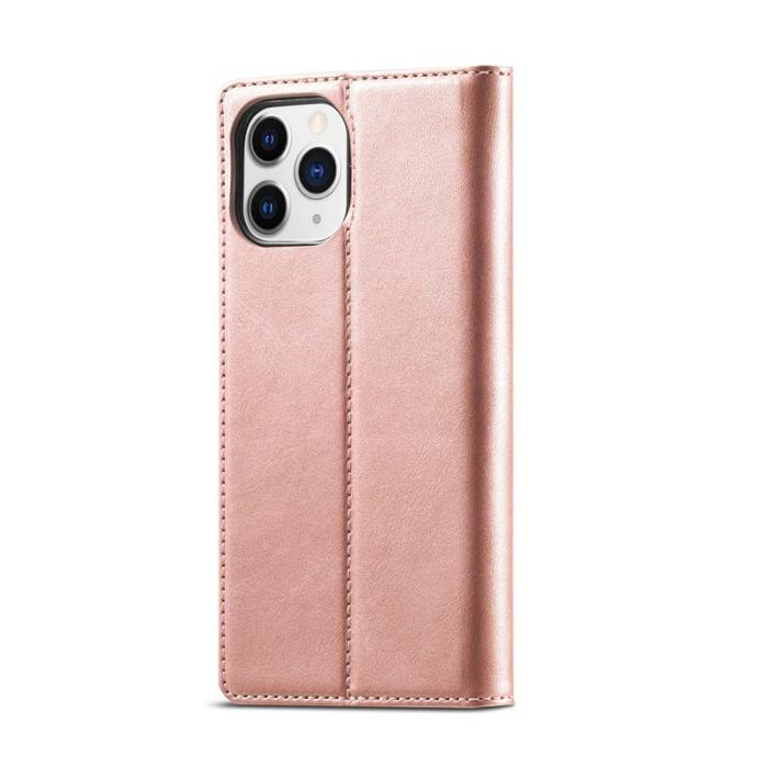 LC.imeeke - LC.IMEEKE iPhone 12 Pro Max Skal Äkta läder - Roséguld