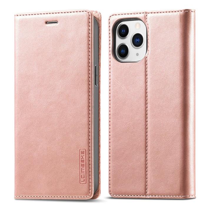 LC.imeeke - LC.IMEEKE iPhone 12 Pro Max Skal Äkta läder - Roséguld
