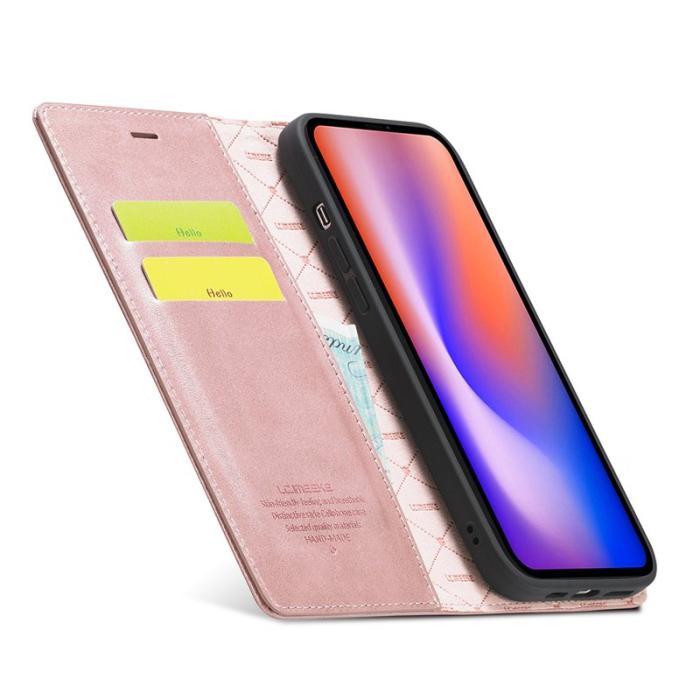 LC.imeeke - LC.IMEEKE iPhone 12 Pro Max Skal Äkta läder - Roséguld