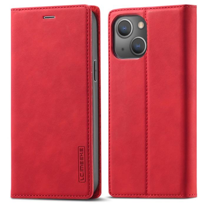 LC.imeeke - LC.IMEEKE iPhone 13 mini Skal Äkta läder - Röd