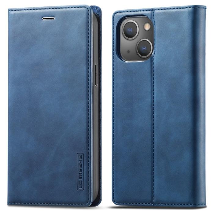 LC.imeeke - LC.IMEEKE iPhone 13 mini Skal PU Läder - Blå