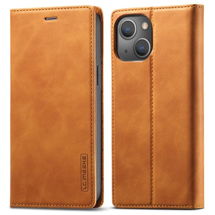 LC.imeeke - LC.IMEEKE iPhone 13 mini Skal PU Läder - Brun