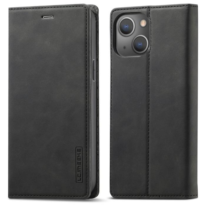 LC.imeeke - LC.IMEEKE iPhone 13 mini Skal PU Läder - Svart
