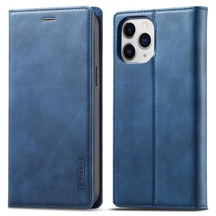 LC.imeeke - LC.IMEEKE iPhone 13 Pro Fodral - Stötbeständig PU Läder - Blå
