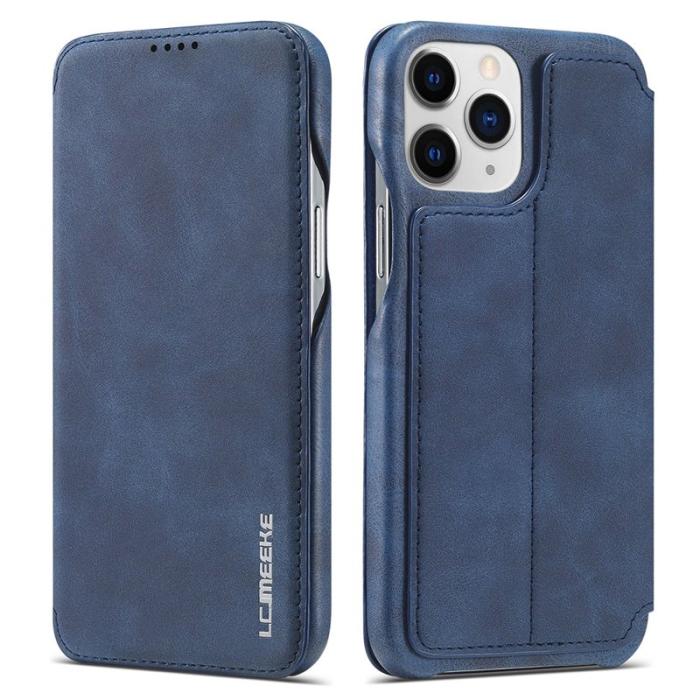 LC.imeeke - LC.IMEEKE iPhone 13 Pro Max Fodral Äkta läder - Blå