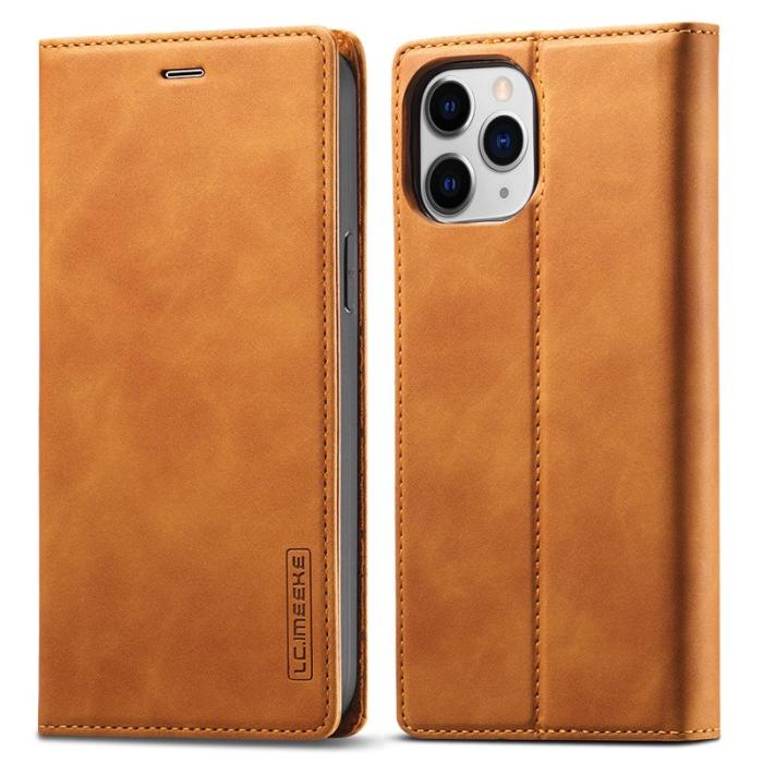 LC.imeeke - LC.IMEEKE iPhone 13 Pro Max Skal Äkta läder - Brun