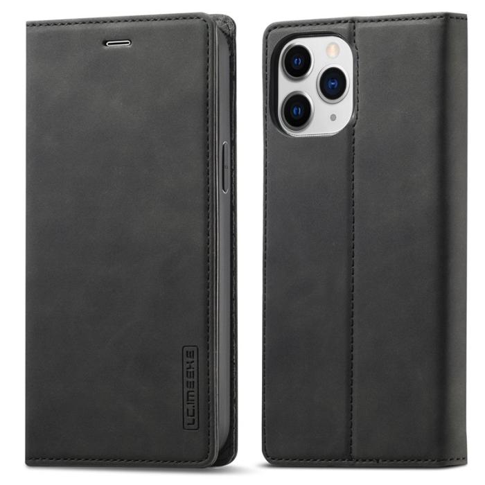 LC.imeeke - LC.IMEEKE iPhone 13 Pro Max Skal Äkta läder - Svart