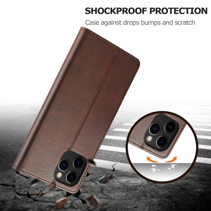 LC.imeeke - LC.IMEEKE iPhone 13 Pro Max Skal i PU-läder - Kaffe