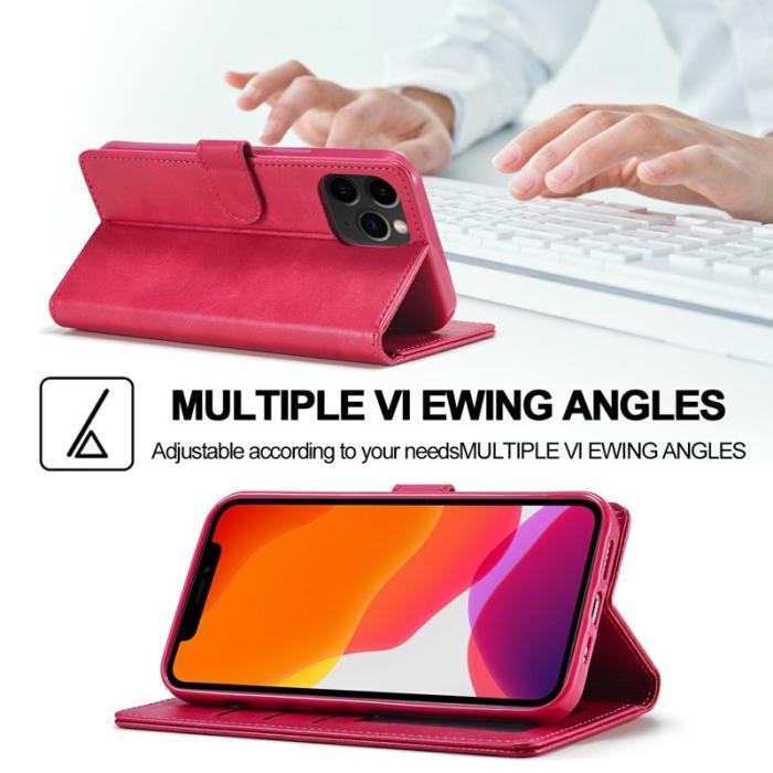 LC.imeeke - LC.IMEEKE iPhone 13 Pro Max Skal i PU-läder - Röd