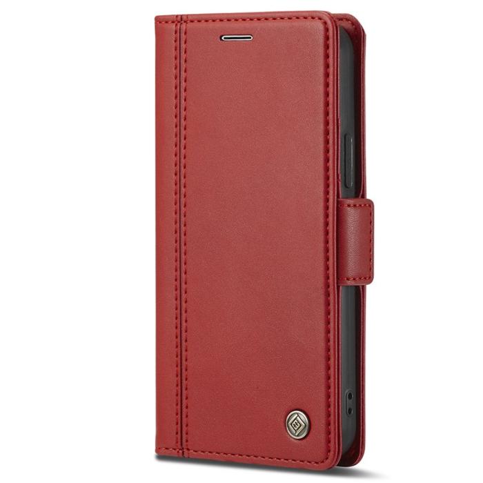 LC.imeeke - LC.IMEEKE iPhone 13 Skal Shockproof PU Läder - Röd