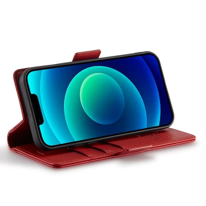 LC.imeeke - LC.IMEEKE iPhone 14 Fodral i PU-läder - Röd