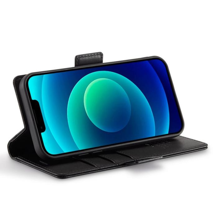 LC.imeeke - LC.IMEEKE iPhone 14 Fodral i PU-läder - Svart