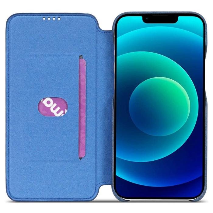 LC.imeeke - LC.IMEEKE iPhone 14 Plus Fodral i Äkta läder - Blå