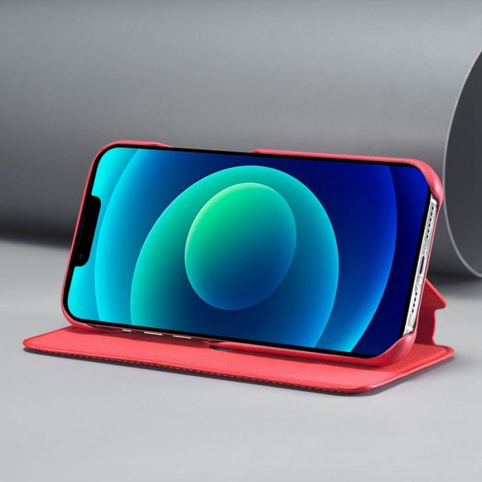 LC.imeeke - LC.IMEEKE iPhone 14 Plus Fodral i Anti-fingeravtryck PC+PU - Röd