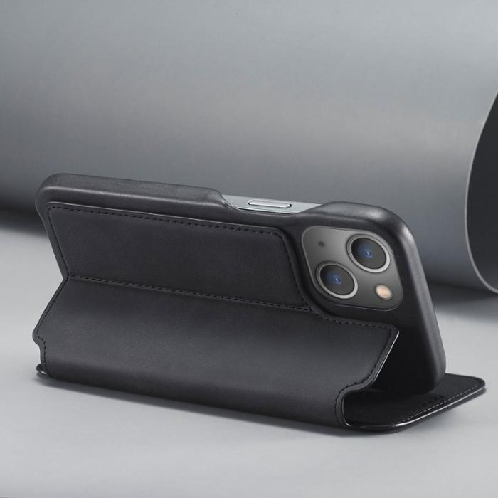 LC.imeeke - LC.IMEEKE iPhone 14 Plus Fodral i Anti-fingeravtryck PC+PU - Svart