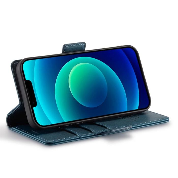 LC.imeeke - LC.IMEEKE iPhone 14 Plus Fodral i PU-läder - Blå