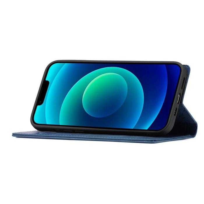 LC.imeeke - LC.IMEEKE iPhone 14 Plus Fodral - PU Läder - Blå