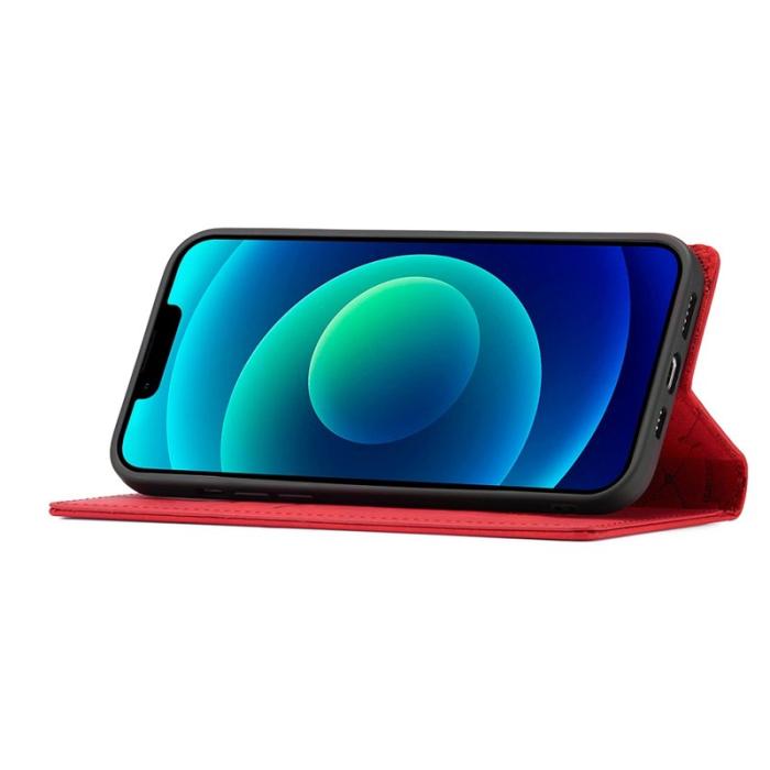 LC.imeeke - LC.IMEEKE iPhone 14 Plus Fodral PU Läder - Röd