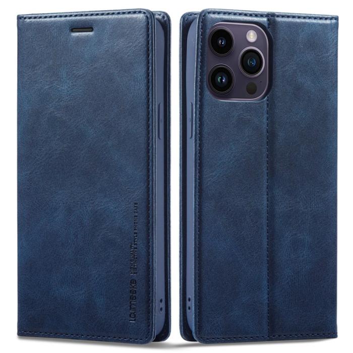 LC.imeeke - LC.IMEEKE iPhone 14 Pro Fodral i PU-läder - Blå