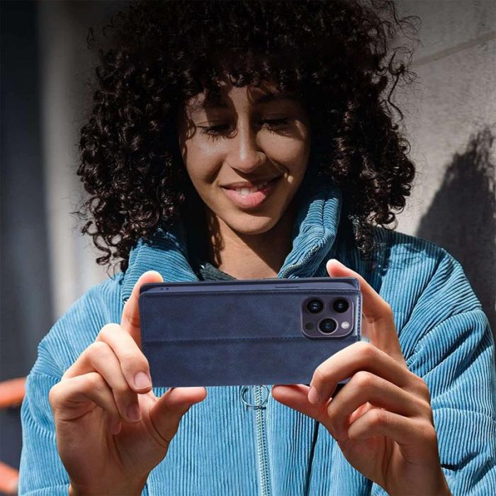 LC.imeeke - LC.IMEEKE iPhone 14 Pro Fodral i PU-läder - Blå