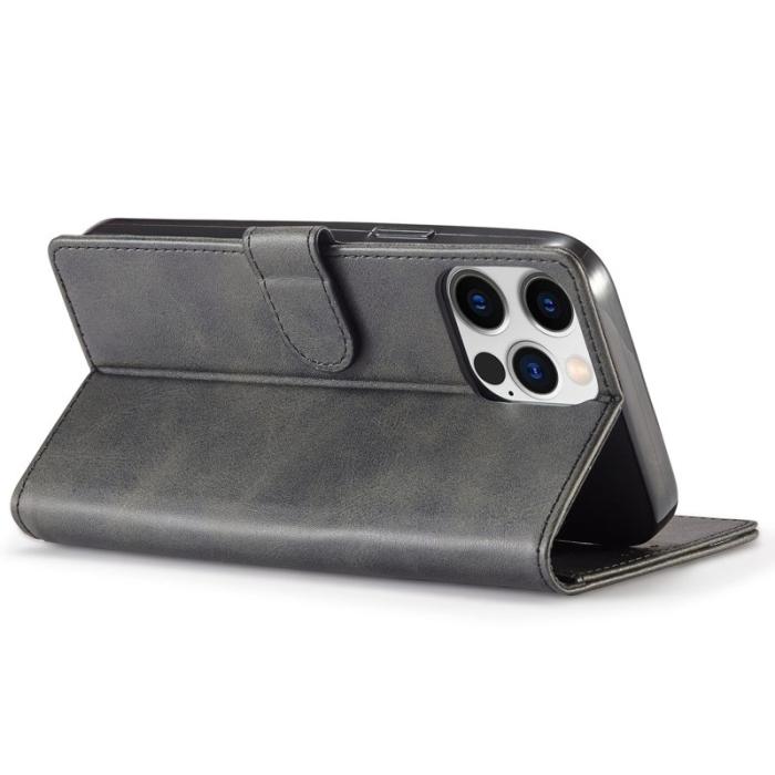 LC.imeeke - LC.IMEEKE iPhone 14 Pro Fodral PU Läder - Svart