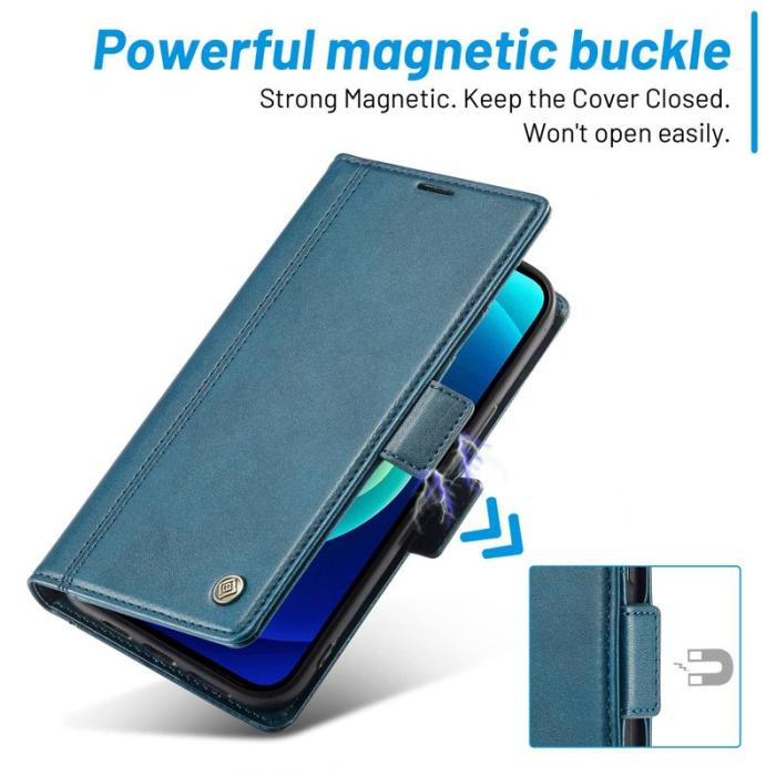 LC.imeeke - LC.IMEEKE iPhone 14 Pro Max Fodral i PU-läder - Blå