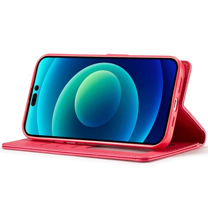 LC.imeeke - LC.IMEEKE iPhone 14 Pro Max Fodral PU Läder - Rose