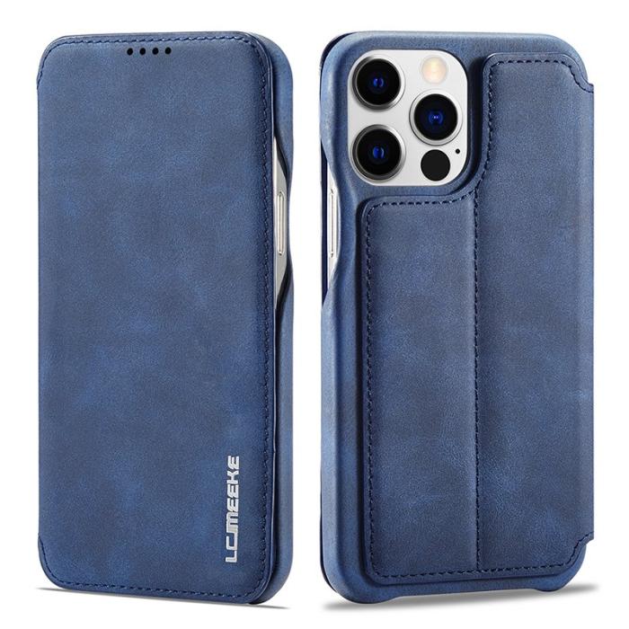 LC.imeeke - LC.IMEEKE iPhone 15 Pro Max Fodral PU Läder - Blå