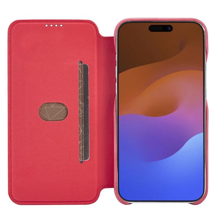 LC.imeeke - LC.IMEEKE iPhone 15 Pro Max Fodral PU Läder - Röd
